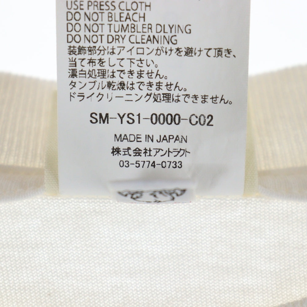 SAINT MICHAEL(セントマイケル) 24AW CP SS TEE SUN サン プリント 半袖Tシャツ カットソー ホワイト SM-YS1-0000-C02