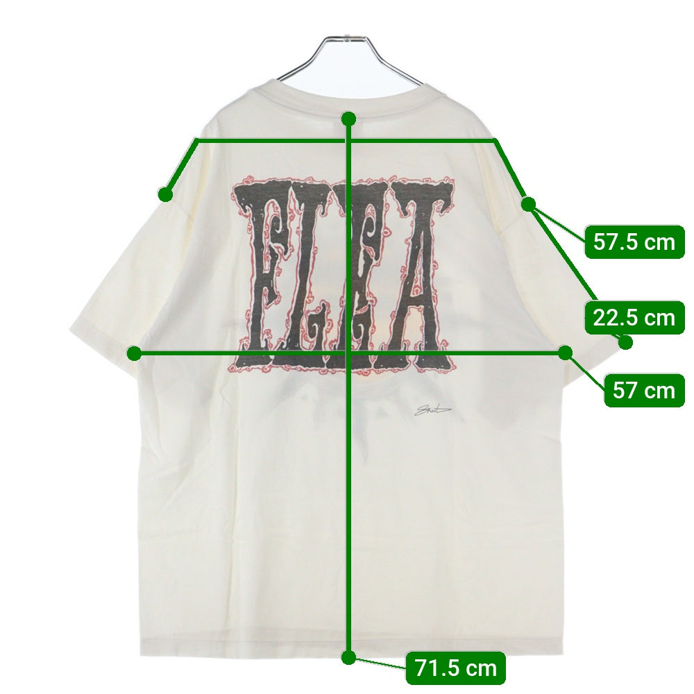 SAINT MICHAEL(セントマイケル) 24AW CP SS TEE SUN サン プリント 半袖Tシャツ カットソー ホワイト SM-YS1-0000-C02
