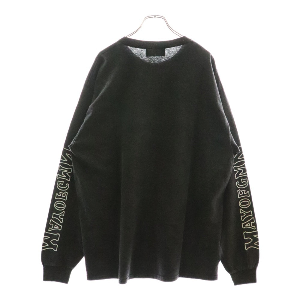 MAYO(メイヨー) BRAIN LONG SLEEVE TEE ブレインプリント 長袖Tシャツ カットソー ブラック