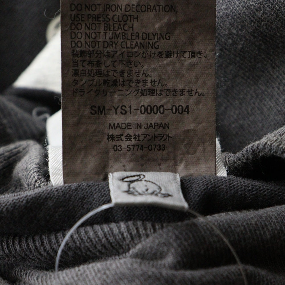 SAINT MICHAEL(セントマイケル) 24AW ETERNAL ヴィンテージデザイン プリント 半袖Tシャツ カットソー グレー SM-YS1-0000-004