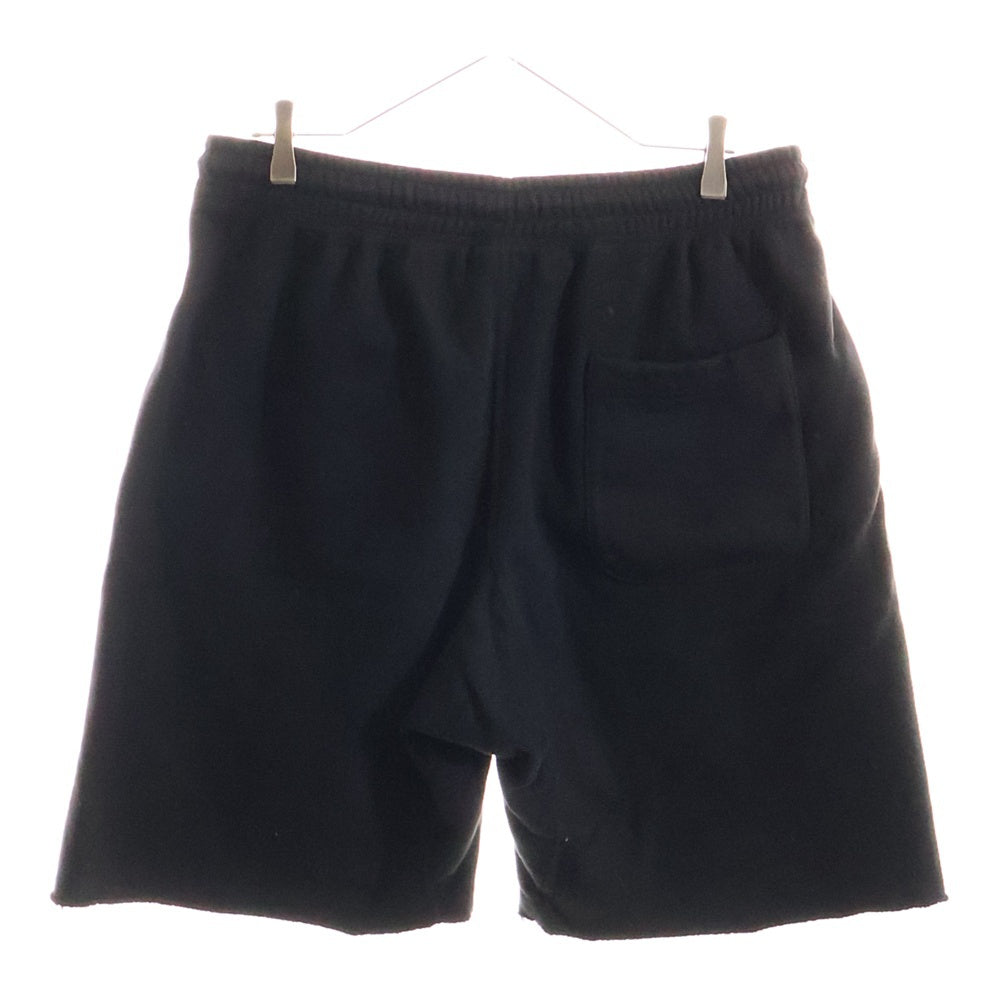 SAINT MICHAEL(セントマイケル) 24SS SWEAT SHORTS ロゴプリント スウェットハーフパンツ ショートパンツ ブラック SM-YS8-0000-046