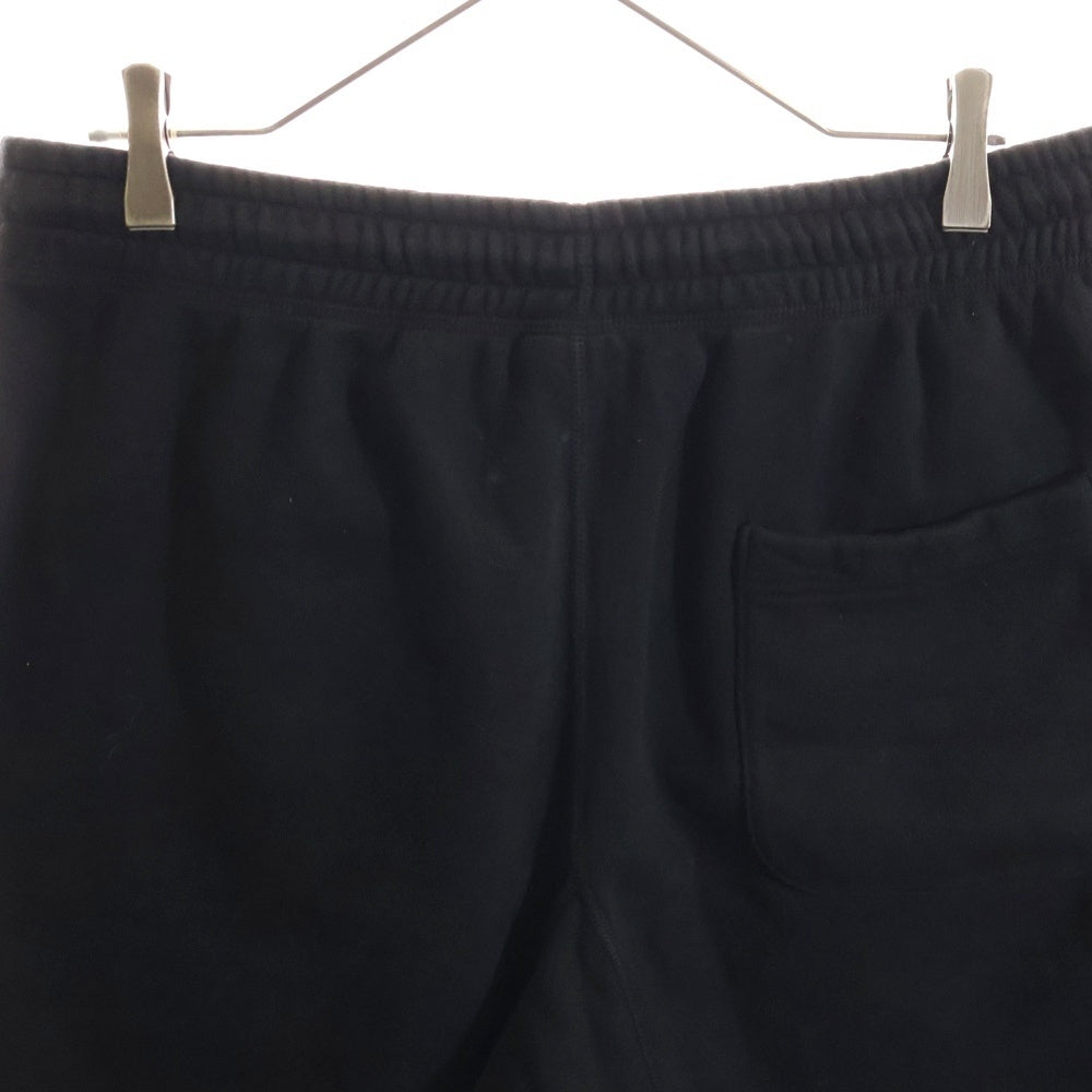 SAINT MICHAEL(セントマイケル) 24SS SWEAT SHORTS ロゴプリント スウェットハーフパンツ ショートパンツ ブラック SM-YS8-0000-046