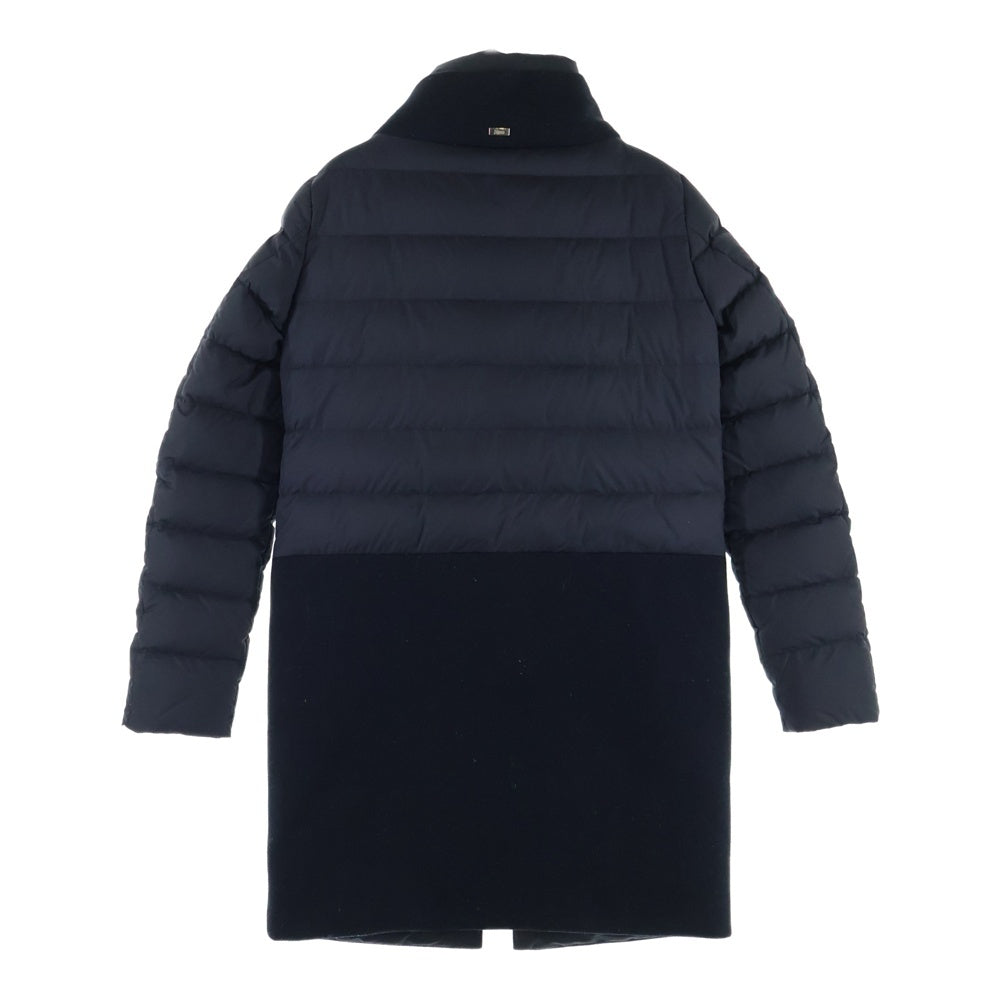 HERNO(ヘルノ) ウール切り替え ジップアップダウンジャケット ブラック P10239D-39601-9300