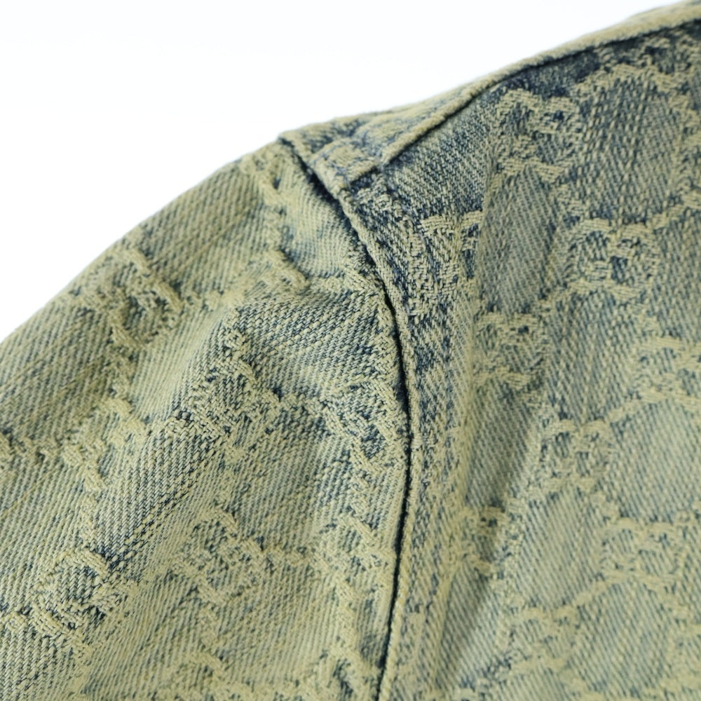 GUCCI(グッチ) 22AW JACQUARD DENIM JACKET ジャガード デニムジャケット Gジャン インディゴ 678791 XDBOK