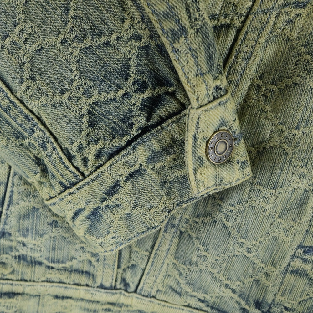 GUCCI(グッチ) 22AW JACQUARD DENIM JACKET ジャガード デニムジャケット Gジャン インディゴ 678791 XDBOK