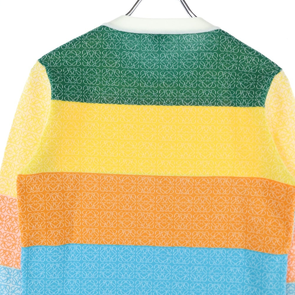 LOEWE(ロエベ) 22AW ANAGRAM JACQUARD SWEATER アナグラム ジャガード クルーネックニットセーター レディース マルチカラー S359Y14KAO