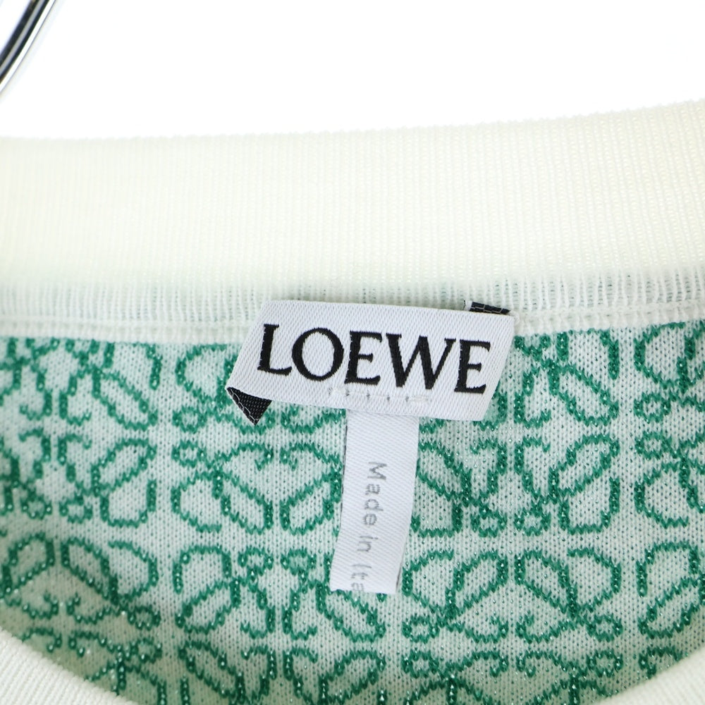 LOEWE(ロエベ) 22AW ANAGRAM JACQUARD SWEATER アナグラム ジャガード クルーネックニットセーター レディース マルチカラー S359Y14KAO