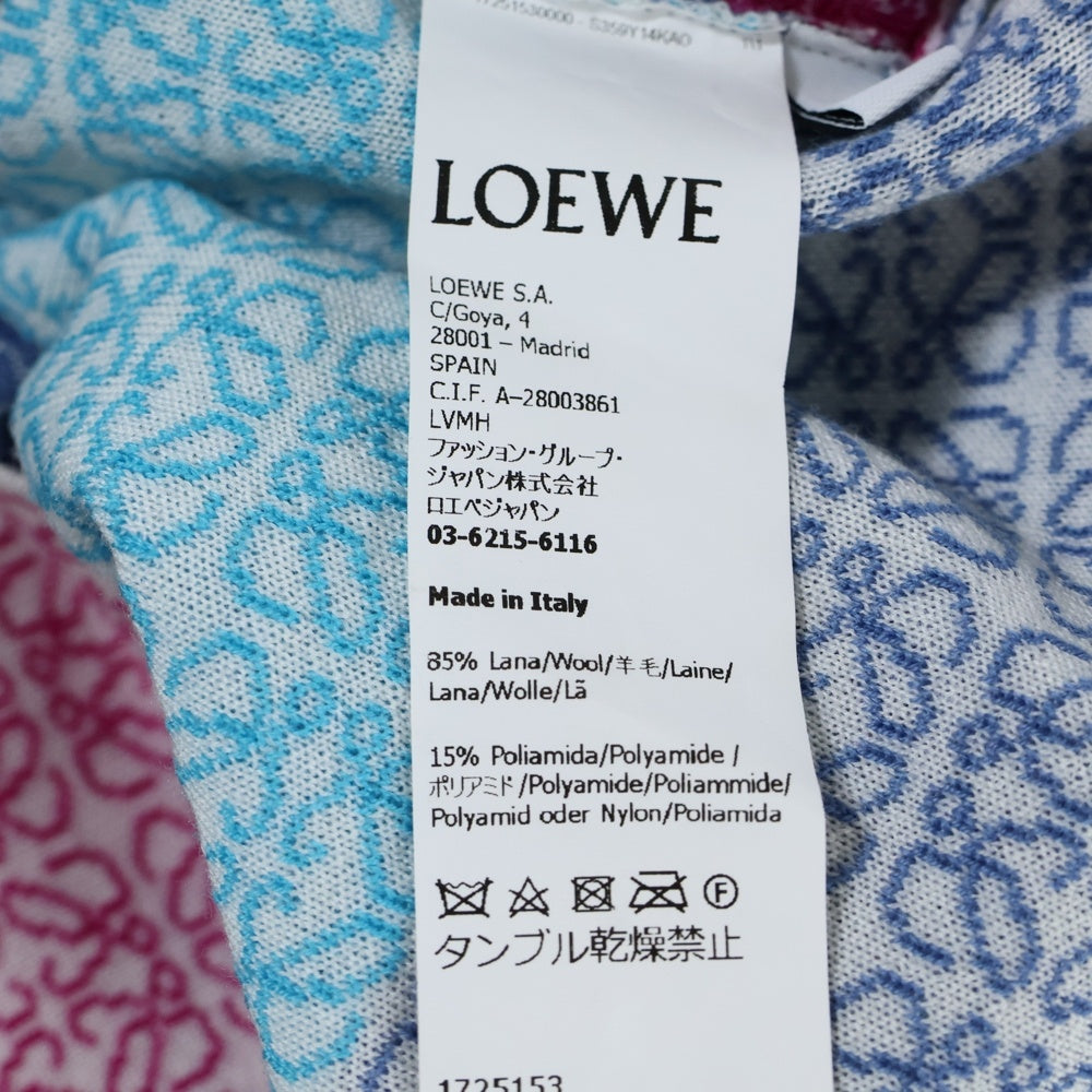 LOEWE(ロエベ) 22AW ANAGRAM JACQUARD SWEATER アナグラム ジャガード クルーネックニットセーター レディース マルチカラー S359Y14KAO