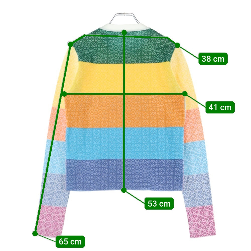 LOEWE(ロエベ) 22AW ANAGRAM JACQUARD SWEATER アナグラム ジャガード クルーネックニットセーター レディース マルチカラー S359Y14KAO