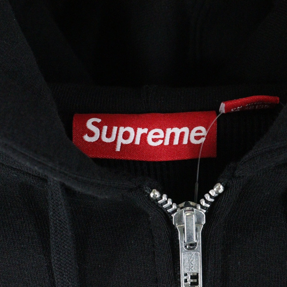 SUPREME(シュプリーム) 24AW Arc Thermal Zip Up Hooded Sweatshirt アーチロゴ サーマルジップフーディー パーカー ブラック/ホワイト