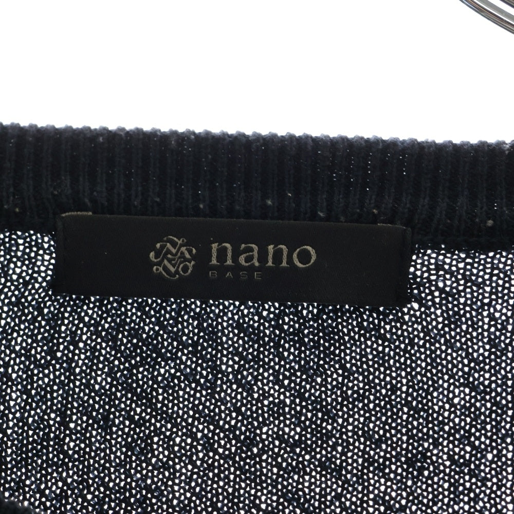 nano universe(ナノユニバース) アクリル混 長袖クルーネックセーター ネイビー BA73KT0575TN