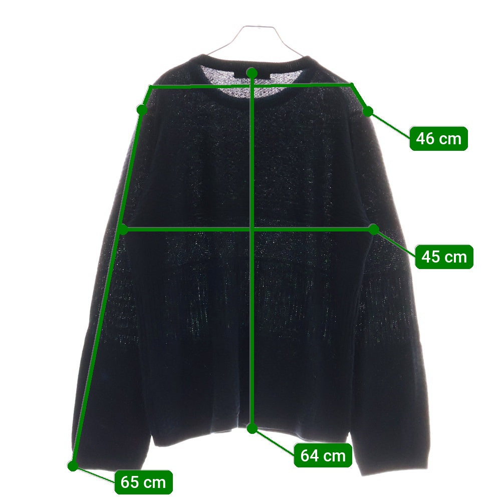 nano universe(ナノユニバース) アクリル混 長袖クルーネックセーター ネイビー BA73KT0575TN