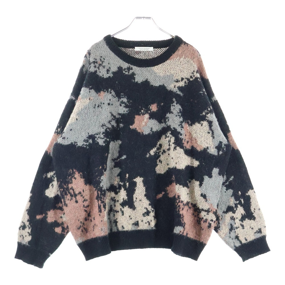 JOURNAL STANDARD(ジャーナルスタンダード) モヘヤミックス スプラッシュクルーネック 総柄 長袖ニットセーター マルチカラー