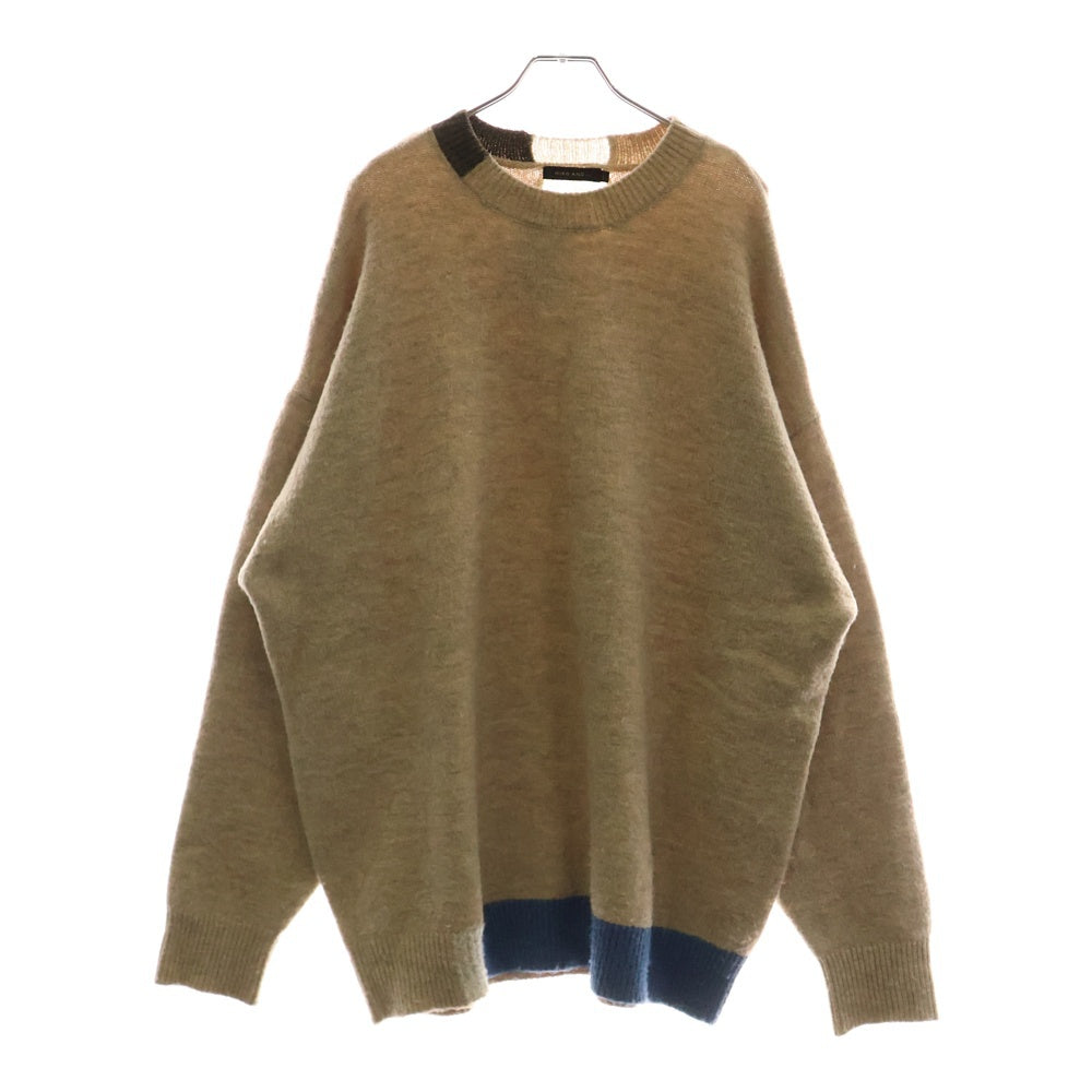 niko and(ニコアンド) ポイントカラーニット 長袖クルーネックセーター ベージュ 166936
