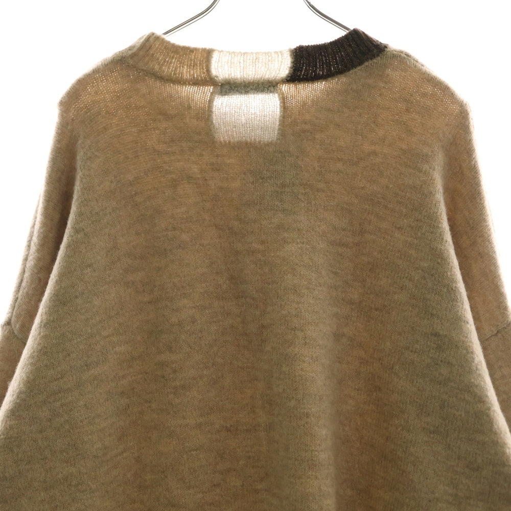 niko and(ニコアンド) ポイントカラーニット 長袖クルーネックセーター ベージュ 166936