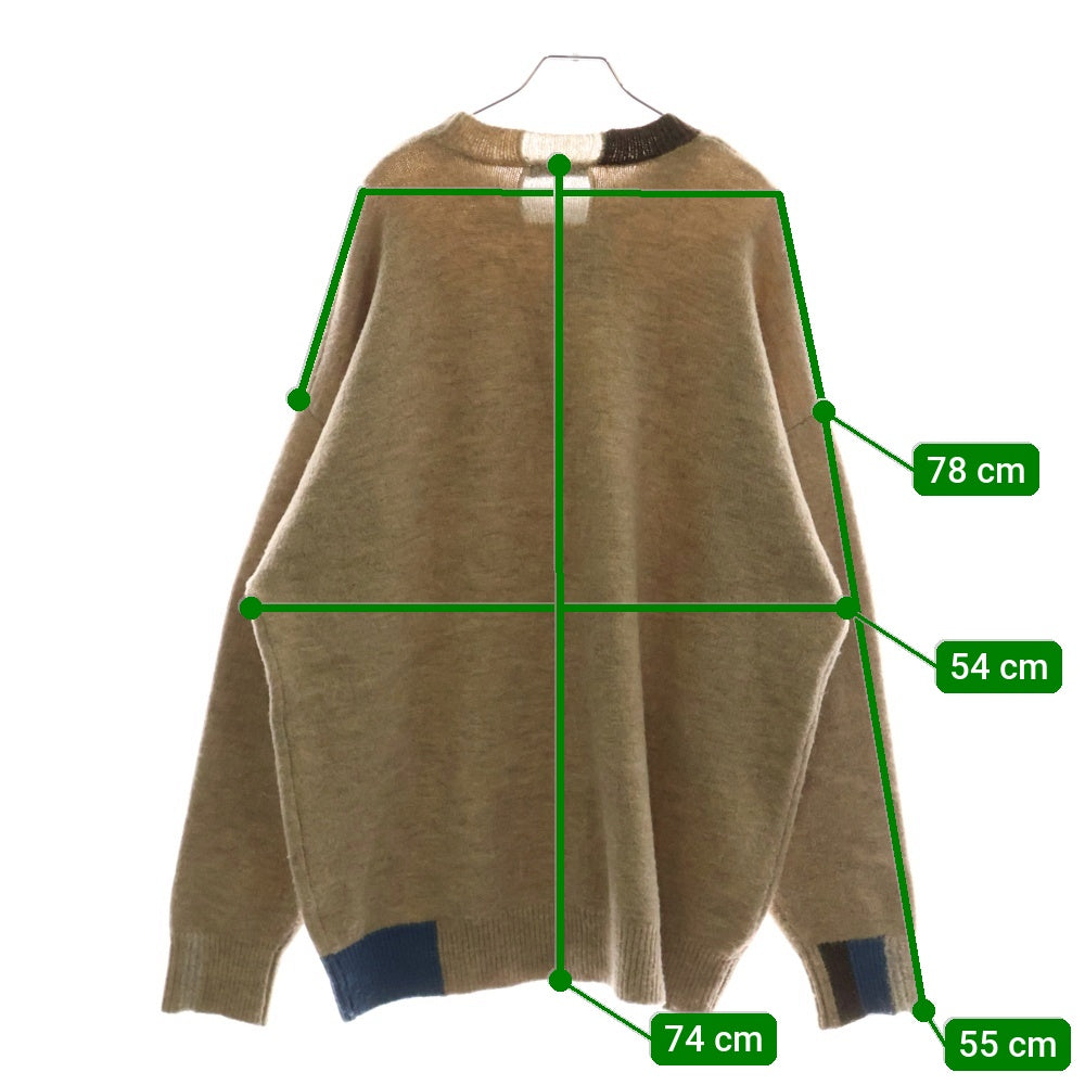 niko and(ニコアンド) ポイントカラーニット 長袖クルーネックセーター ベージュ 166936