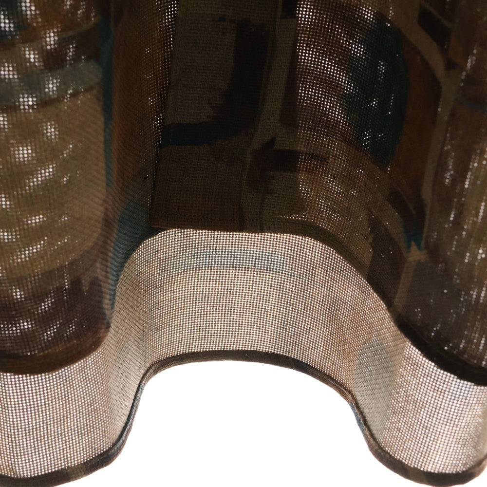 JOURNAL STANDARD(ジャーナルスタンダード) EVALET MESH PATTERN S/S SHIRT メッシュ 総柄半袖シャツ ブラウン