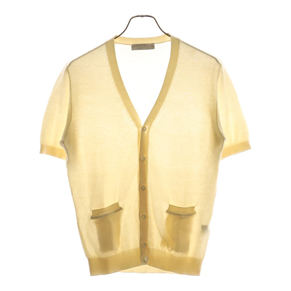 FILIPPO DE LAURENTIIS(フィリッポ デ ローレンティス) 半袖コットンカーディガン レディース アイボリー AFA2829555