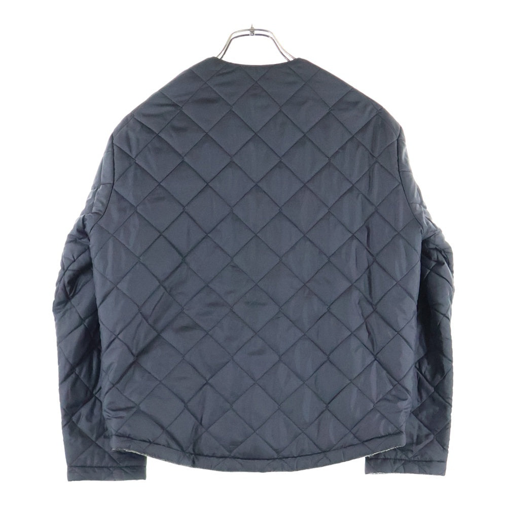 LAVENHAM(ラベンハム) ノーカラー リバーシブル キルティングジャケット ブラック/グレー レディース LVH-19A-022