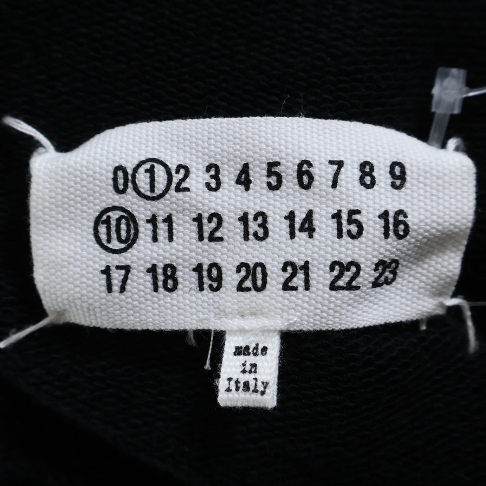 Maison Margiela 1 10(メゾンマルジェラ 1 10) 23SS NUMBERS LOGO HOODIE ナンバーズロゴ プリント プルオーバーフーディー パーカー スウェット ブラック S50GU0202 S25505