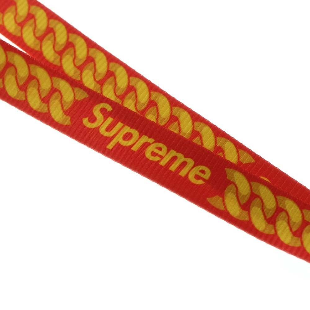 SUPREME(シュプリーム) 22SS Cuban Links Lanyard キューバ リンク ランヤード ストラップ レッド/イエロー