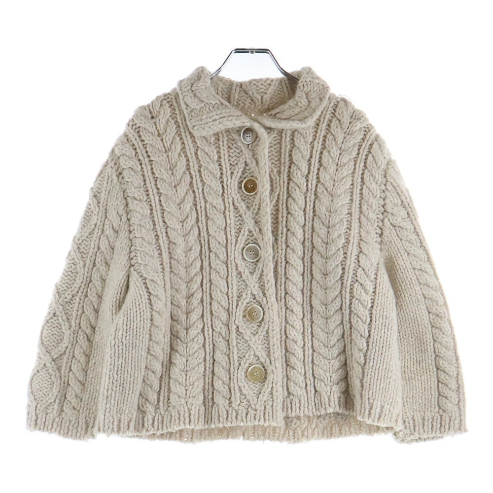 Maison Margiela 1(メゾンマルジェラ) 20AW ケーブルニット ショートレングス カーディガン セーター レディース アイボリー S51GP0196