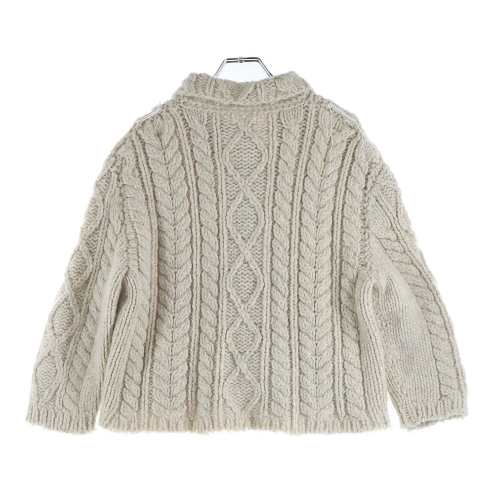 Maison Margiela 1(メゾンマルジェラ) 20AW ケーブルニット ショートレングス カーディガン セーター レディース アイボリー S51GP0196
