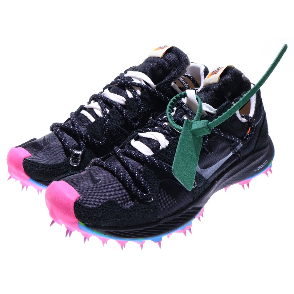 NIKE(ナイキ) ×OFF-WHITE WMNS ZOOM TERRA KIGER 5 OW オフホワイト ウィメンズ ズームテラカイガー ラバースパイク ローカットスニーカー ブラック US7/24cm CD8179-001