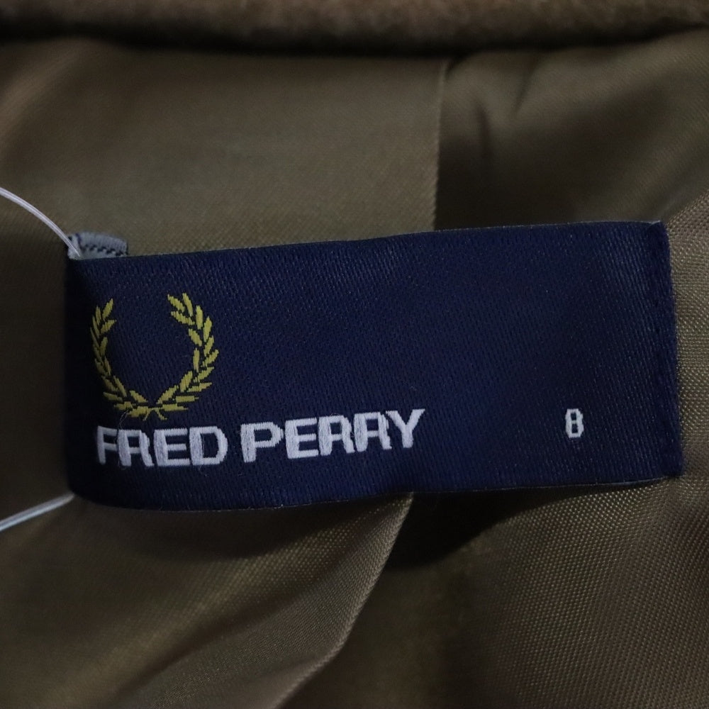 FRED PERRY(フレッドペリー) ウール フーデットダッフルコート ブラウン レディース F6252