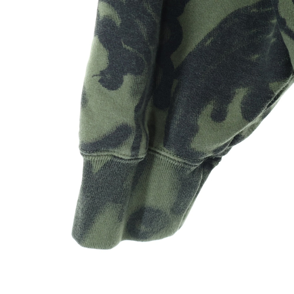 SUPREME(シュプリーム) 20AW ×YOHJI YAMAMOTO Hooded Sweatshirt ヨウジヤマモト 総柄アートプリント スウェットプルオーバーパーカー フーディー グリーン
