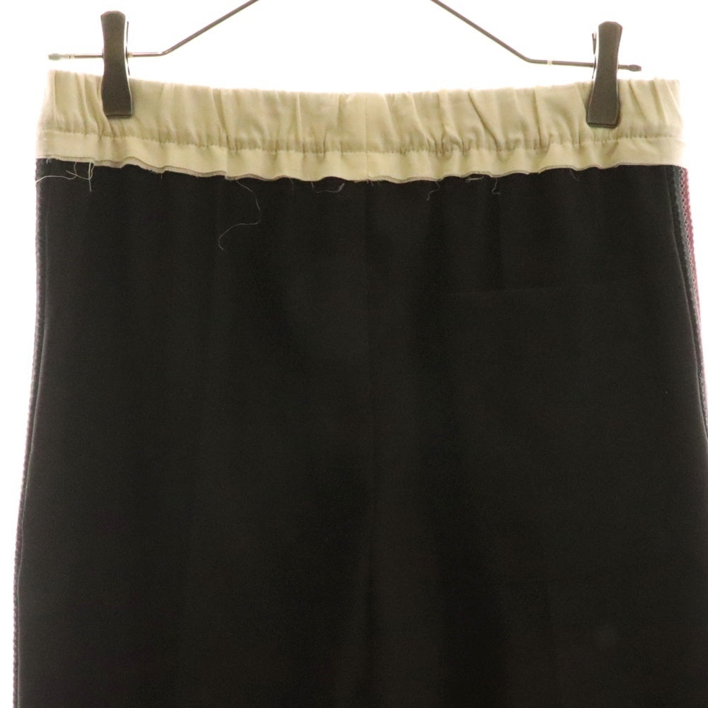 Wales Bonner(ウェールズ ボナー) SEINE TROUSERS セーヌ サイドライン イージートラウザーズパンツ ブラック WB23F-MA23TR06-WO03-999-B-46