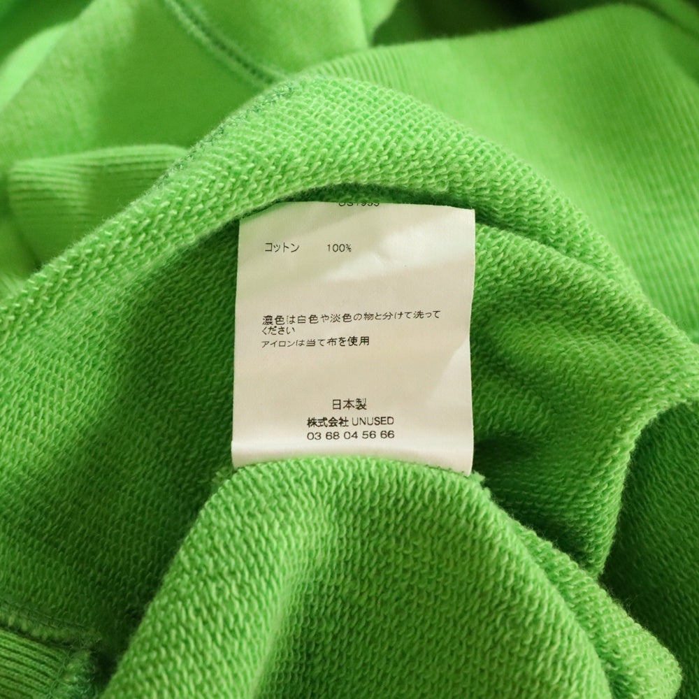 UNUSED(アンユーズド) SWEAT HOODIE レイヤード プルオーバースウェットパーカー フーディー グリーン US1955-C112S4