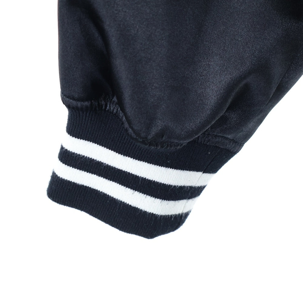 NEIGHBORHOOD(ネイバーフッド) 17AW B.B./E-JKT ボタンダウン レザーパッチ スタジアムジャケット ブラック/ホワイト 172TSNH-JKM05