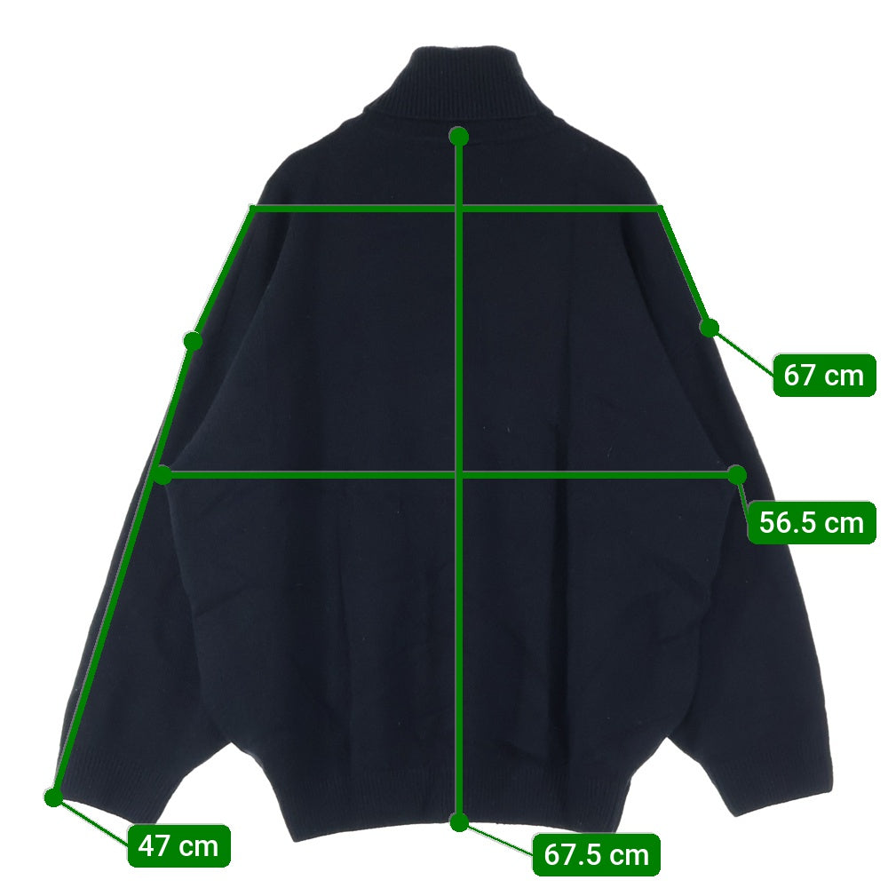 BALENCIAGA(バレンシアガ) ロゴエンブロイダリー タートルネック ニット セーター ブラック/イエロー 542618 T4081