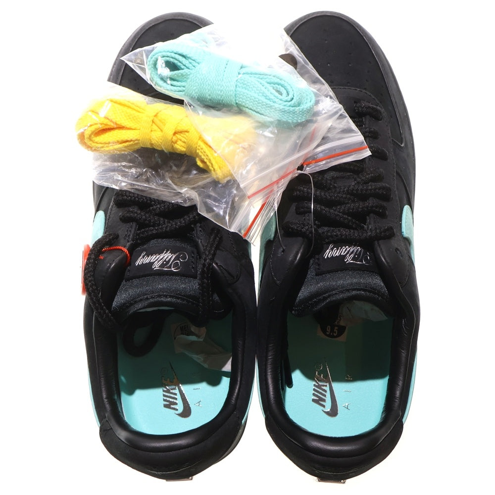 NIKE(ナイキ) ×TIFFANY&CO AIR FORCE 1 LOW 1837 BLACK DZ1382-001 ×ティファニー エアフォース1 ローカットスニーカー シューズ ブラック/ブルー US9.5/27.5cm