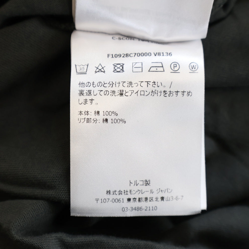 MONCLER(モンクレール) 20SS MAGLIA T-SHIRT 袖ロゴパッチ 半袖Tシャツカットソー チャコールグレー F10928C70000 V8136