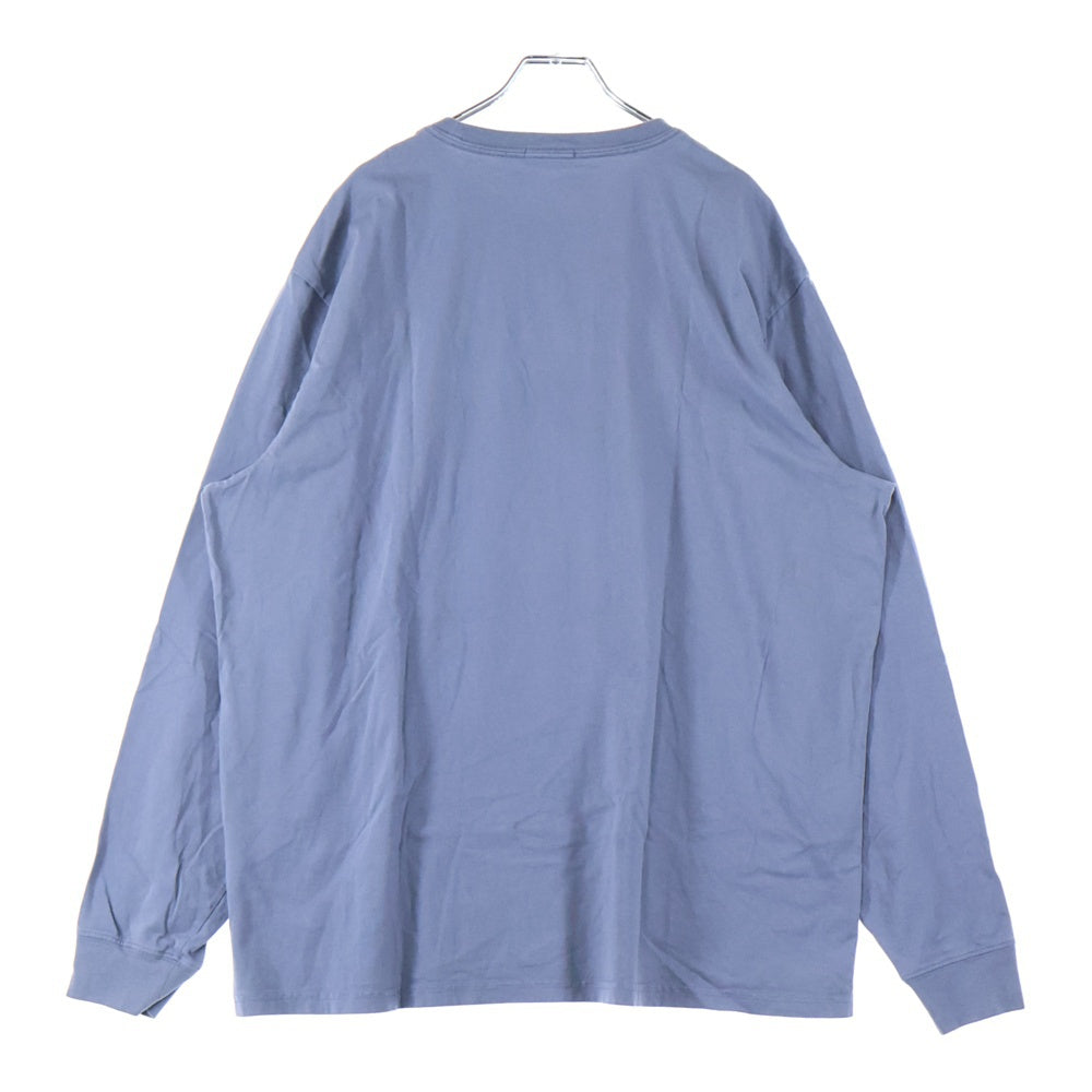 KITH(キス) BOX LOGO ELEVATION LS TEEボックスロゴ ロングスリーブTシャツ カットソー ブルー KHM032543