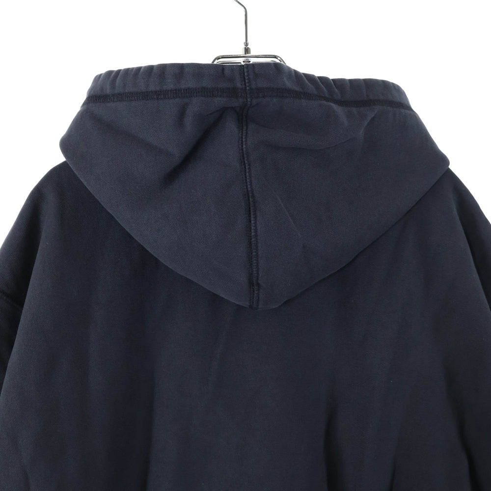 AWAKE NY(アウェイク ニューヨーク) ロゴエンブロイダリー フーデットスウェットパーカー ブラック