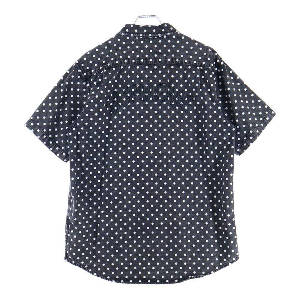SUPREME(シュプリーム) 18SS Polka Dot Denim Shirt ポルカドット デニム半袖シャツ ブラック