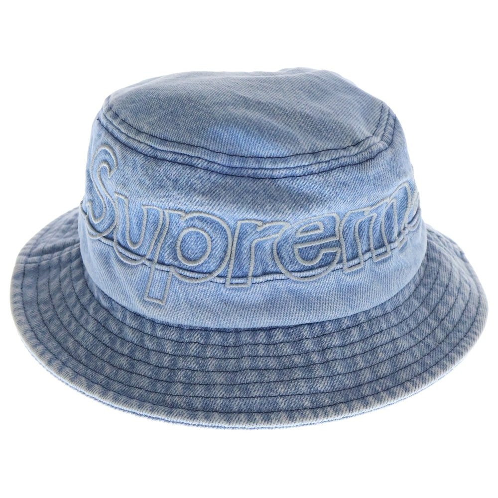 SUPREME(シュプリーム) 23SS Outline Crusher Denim アウトライン クラッシャー デニムバケットハット 帽子 インディゴ