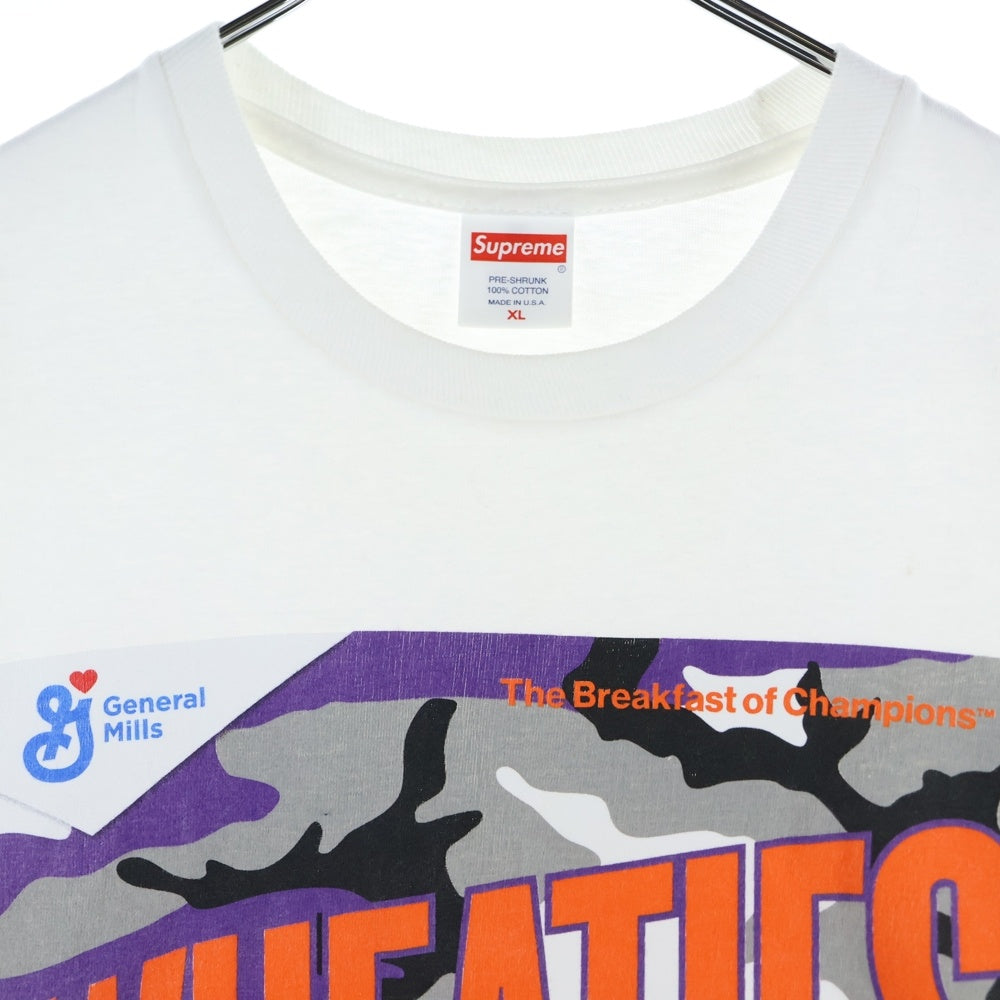 SUPREME(シュプリーム) 21SS Wheaties Tee ウィティーズ クルーネック半袖プリントTシャツ カットソー ホワイト