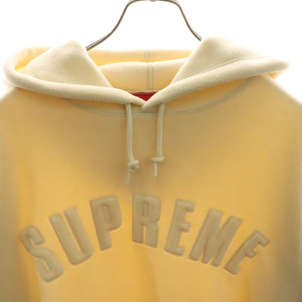 SUPREME(シュプリーム) 18AW Polartec Hooded Sweatshirt ポーラテック フーデッド プルオーバースウェットパーカー フーディー アイボリー