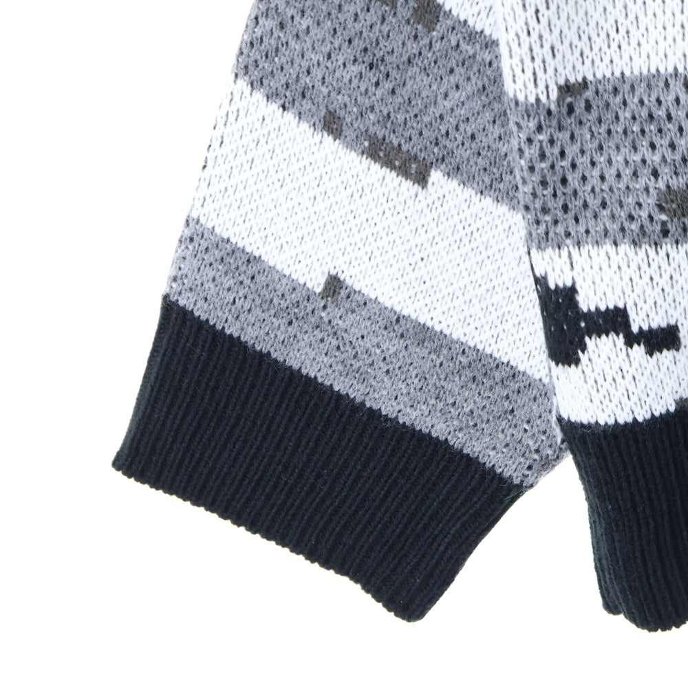 SUPREME(シュプリーム) 21SS Digital Flag Sweater デジタル フラッグ クルーネックニットセーター ブラック