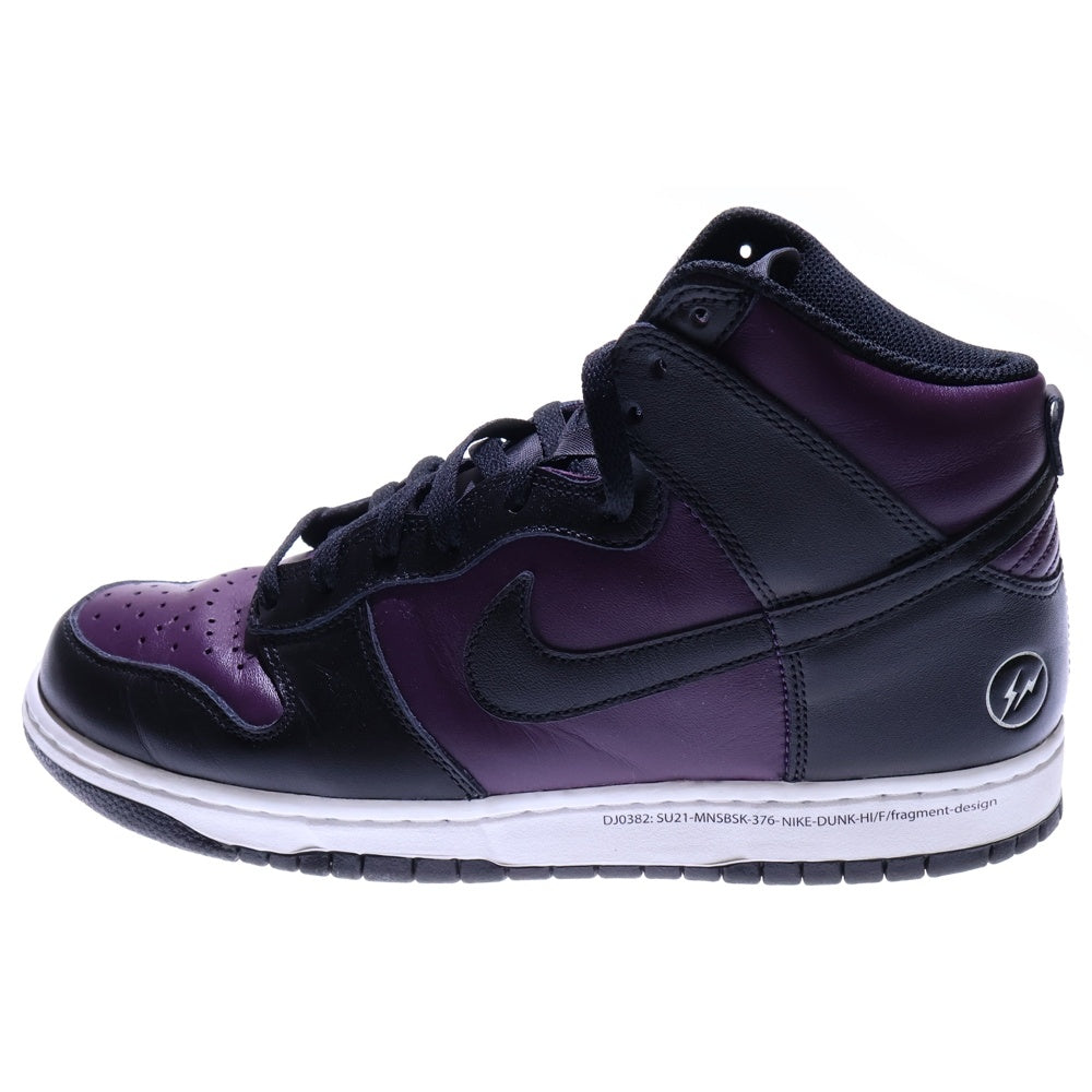 NIKE(ナイキ) ×FRAGMENT DUNK HIGH CITY PACK BEIJING フラグメント ダンク シティ パック 北京 ハイカットスニーカー ブラック/パープル US10/28cm DJ0382-600