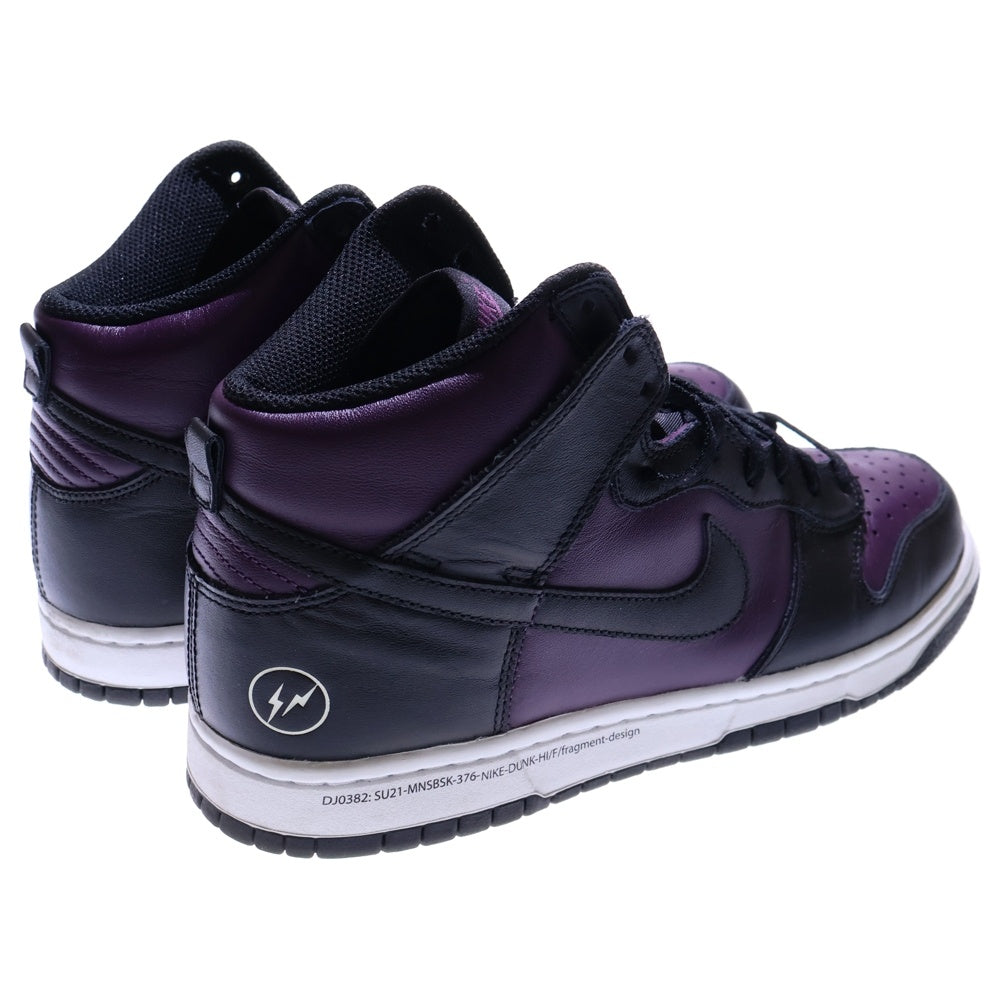 NIKE(ナイキ) ×FRAGMENT DUNK HIGH CITY PACK BEIJING フラグメント ダンク シティ パック 北京 ハイカットスニーカー ブラック/パープル US10/28cm DJ0382-600