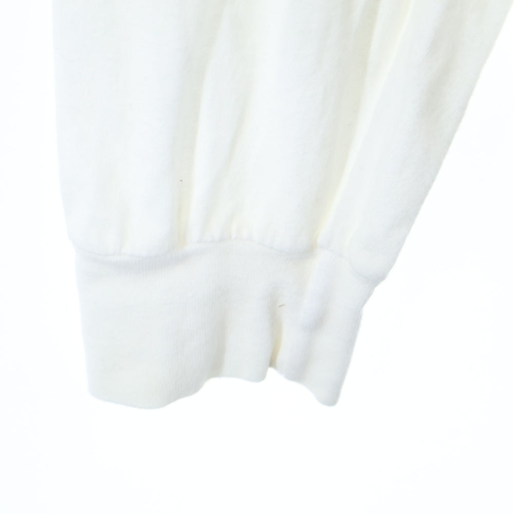 CHROME HEARTS(クロムハーツ) FLRL CRS L/S TEE ネックロゴ フローラル ロゴプリント ロングスリーブ 長袖Tシャツ カットソー ホワイト