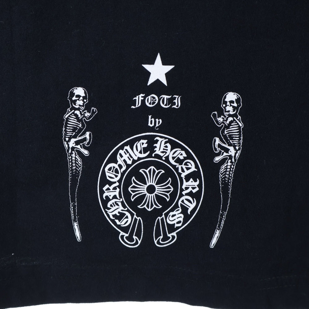 CHROME HEARTS(クロムハーツ) FOTI S/S フォティ ロゴプリント クルーネック 半袖 Tシャツ カットソー ブラック