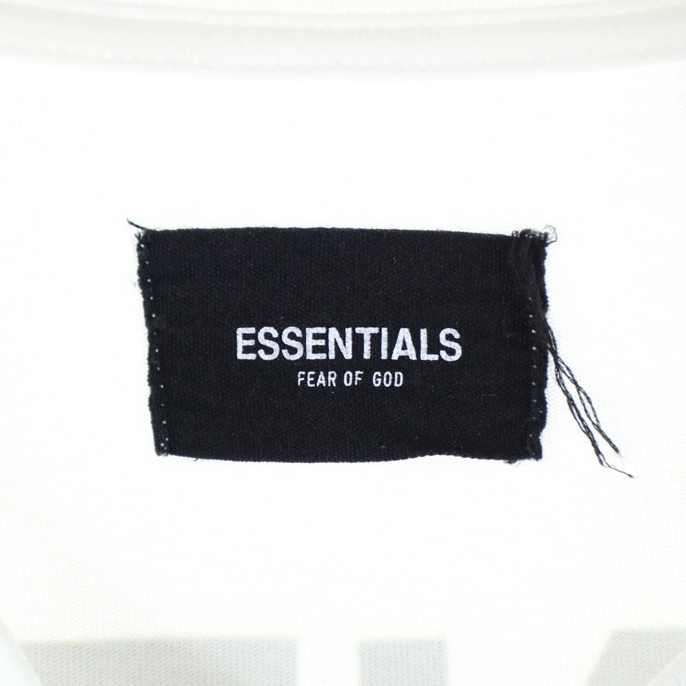 FEAR OF GOD ESSENTIALS(フィアオブゴッド エッセンシャルズ) 両面ロゴプリント クルーネック半袖Tシャツ カットソー ホワイト