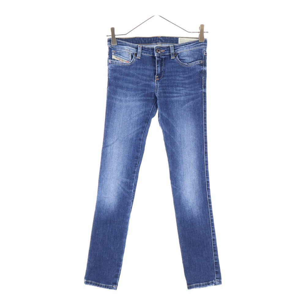 DIESEL(ディーゼル) ペイパーパッチ 5ポケット ダメージスキニーデニムパンツ ジーンズ レディース インディゴ