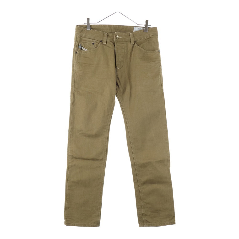 DIESEL(ディーゼル) ボタンフライ ストレートデニムパンツ ジーンズ ブラウン